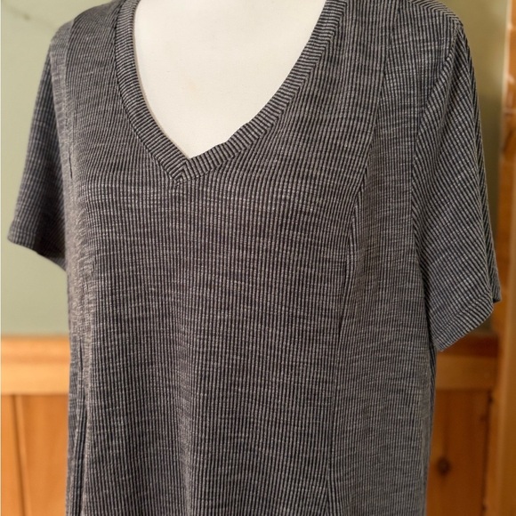 Torrid Charcoal Mini Rib Knit Fit And Flare Dress - Picture 2 of 13